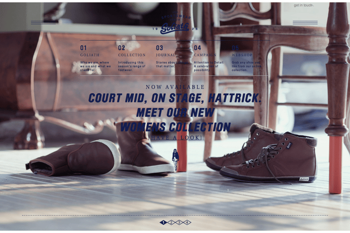 Goliath Sportswear website preview